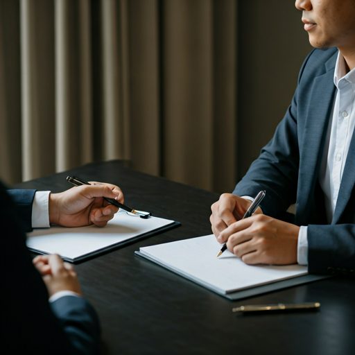Attorney meeting with client