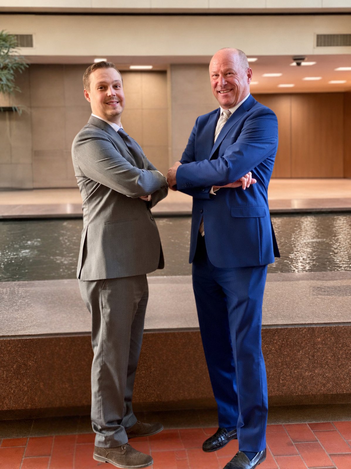 Attorneys James Heuer and Jonathan Fischer