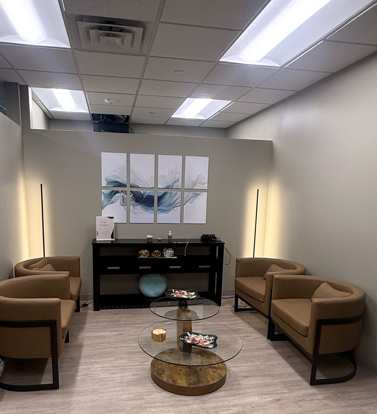 Client sitting area at the Heuer Fischer office in St. Louis Park